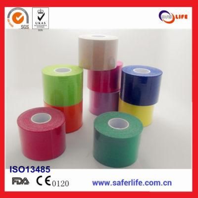 2019 Saferlife Hot Sale Color Elastic Cotton Kinesio Tape 5cm X 5m for Sports Muscle Therapy