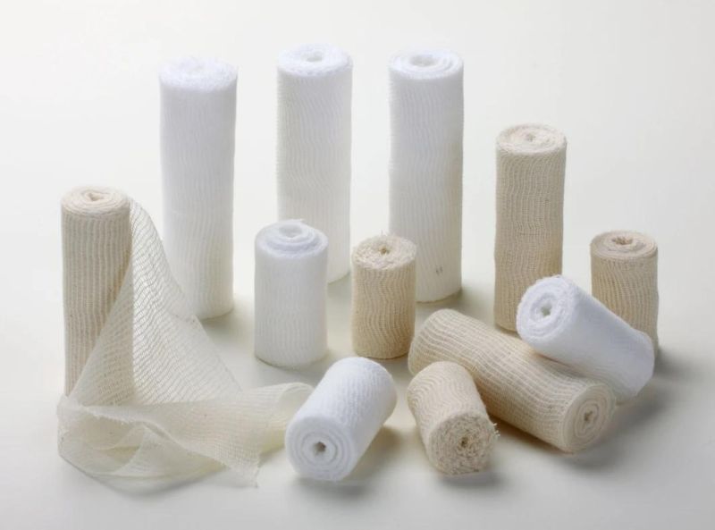 CE Certified 100% Cotton Gauze Bandage Rolls, Non-Sterile