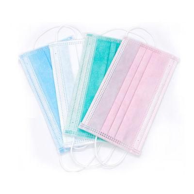 High Filtration Non Woven Fabric Disposable Surgical Mask with Nose Clip for Unisex