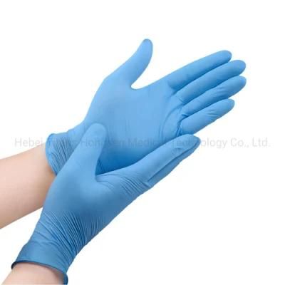 Medical Examination Disposable Nitrile Gloves Suppliers Boxes Powder Free Blue Medical Nitrile Gloves Manufacturer