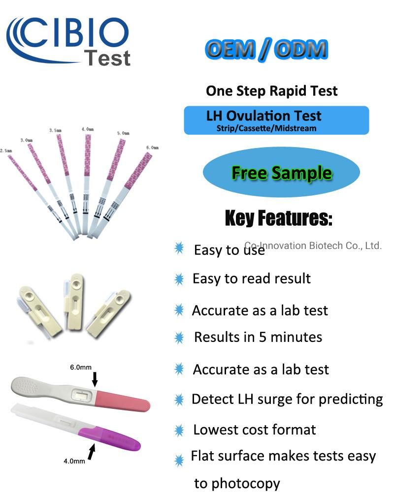 High Sensitivity Rapid Fertility Test Paper Individually Wrapped Ovulation Strips