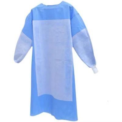 Disposable AAMI PB70 Level 3/En13795 Sterile or Non Sterile SMS45GSM Enhanced/Reinforced Surgical Gown