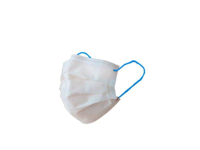 Fashion Stylish 3 Ply White Color Disposable Protective Mask Colorful Earloop