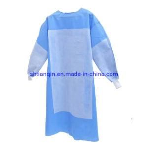 High Quality Standard Gown/Reinforced Gown Ulreasonic Heat Sealed with SMMS Antistatic and Alcohol-Repellent