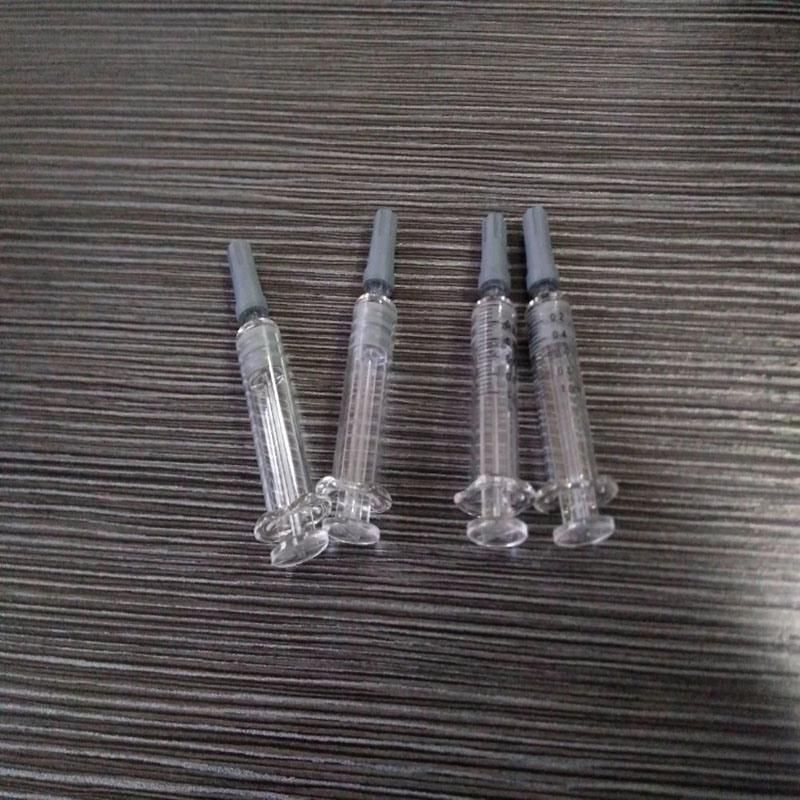 Disposable Luer / Luer Lock, Fine Needle Tube, Latex Pad Disinfection and Sterilization Gold /Silver Tube Syringe