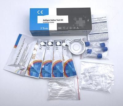 Disposable Rapid Medical Diagnosis Antigen Saliva Test for 5 or 25 Person with CE Certificate