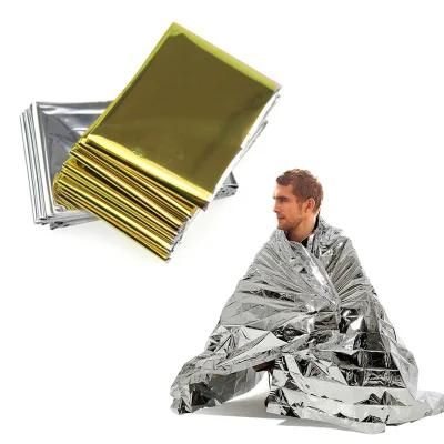 Emergency Blanket Survival Gear Foil Mylar Thermal Blankets for Outdoors, Hiking, Space, Marathons First Aid Kit