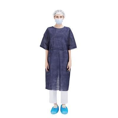 Disposable SMS Short Sleeve Hospital Patient Gown Disposable