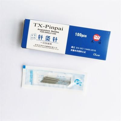Single Use Painless Stainless Steel Wire Spring Handle Acupuncture Needles Without Loop