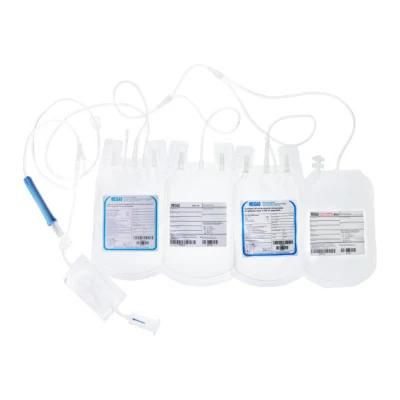 Disposable Single Blood Bag with Needle Protector/Collection Tube/Sampling Pouch