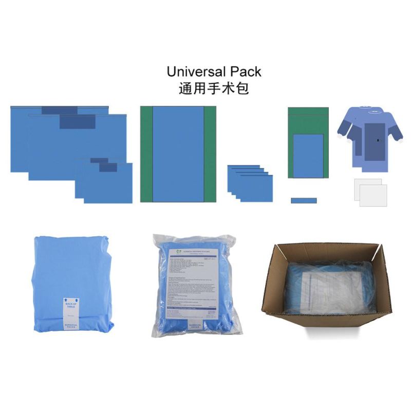 Hospital Sterile Disposable Non Woven Medical Surgery Surgical Delivery Universal Drape Kit Pack