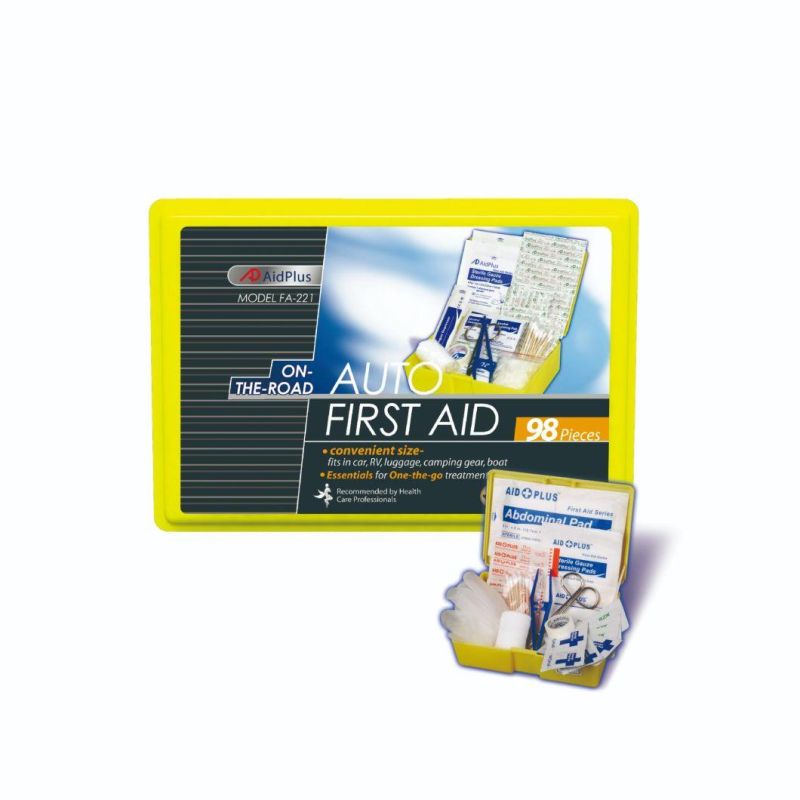 Auto First Aid Kit Car on-The-Road Emergency Kit, CE/ISO/FDA