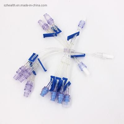 IV Infusion 3-Way Tube, 2-Way Connecting Tubing with Positive Needle Free Connector CE Approved