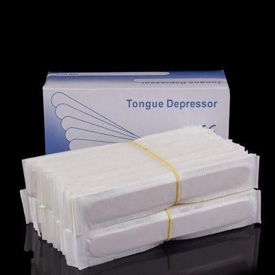 Disposable Durable Nature Color Medical Supplies Sterile Wooden Tongue Depressor