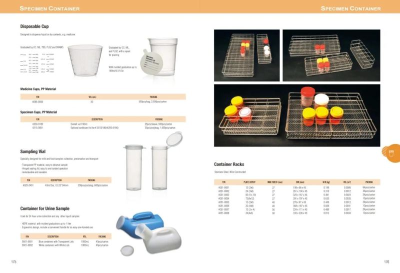 Disposable Sampling Cups Container and Disposable Sampling Brush Consumable