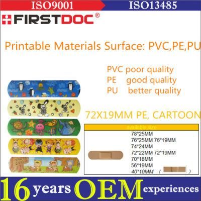 OEM Cartoon Standard Size PE Adhesive Bandages (72*19MM)