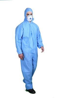 Colored Polypropylene Nonwoven Fabric SMS Light Duty Coverall with Hood