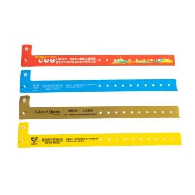 One-off Use L-Shaped Plastic Disposable Wristbands for Events