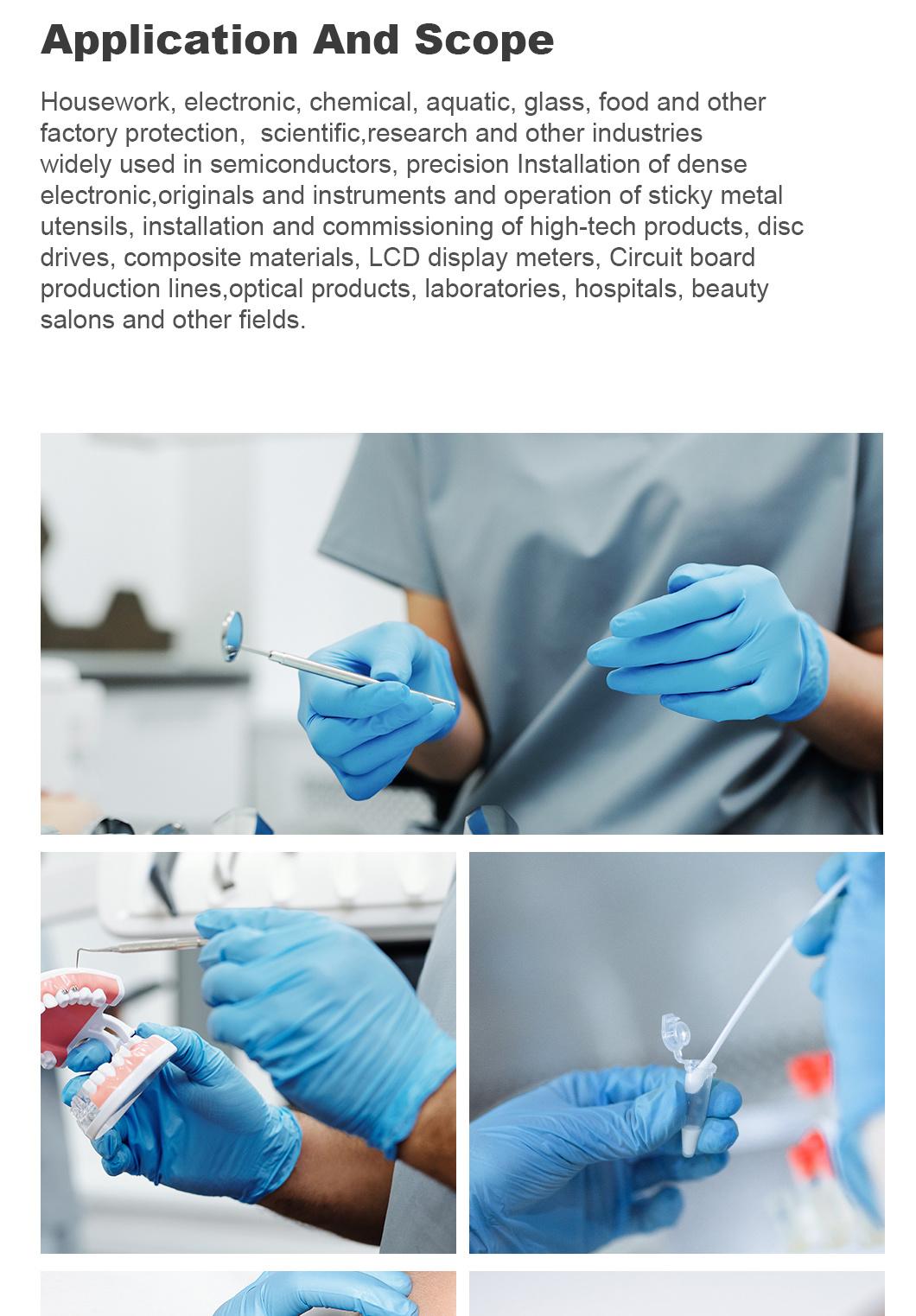 New and Improved Disposable Powder-Free Medical Nitrile Examination Gloves