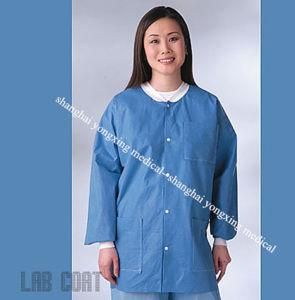 High Quality Disposable PP/Polypropylene Nonwoven Laboratory Coat