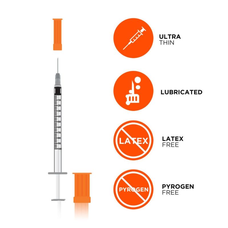 1ml Medical Disposable Insulin Syringe GMP Approve