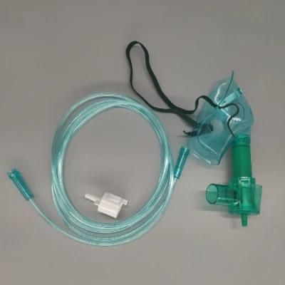 Elongated 2m Crush Resistant Uiversal Tubing Medical Disposable 6ml Adult Nebulize Kit Mask