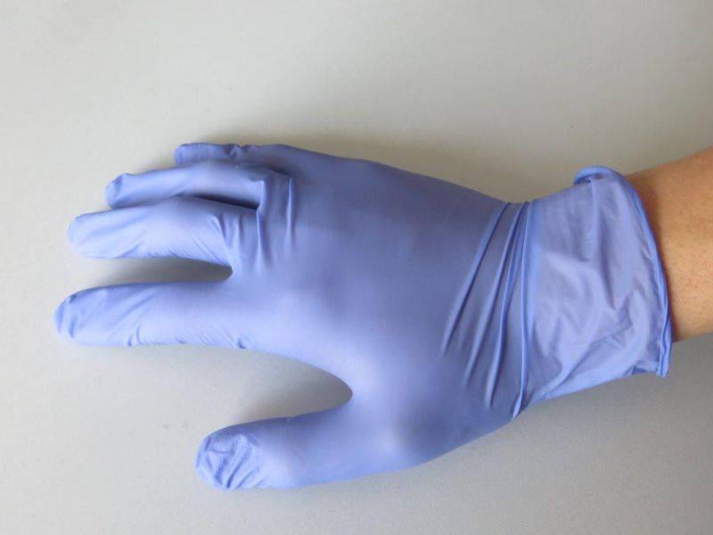 Violet Color Disposable Powder Free Nitrile Gloves for Medical Use