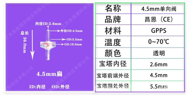 High Temperature Resistance, Corrosion Resistance, PP Plastic Check Valve, Check Valve, Anti-Ozone Water Stop Valve, Oil-Resistant Check Valve