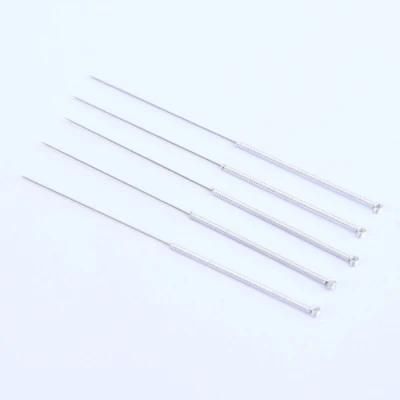 Chinese Manufacturer Disposable Sterile Aluminum Foil Packing Silver Plated Handle Acupuncture Needles