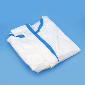 Fully Body 65 GSM Non Woven Microporous Safety Chemical Protective Water Proof Disposable Cover Suit