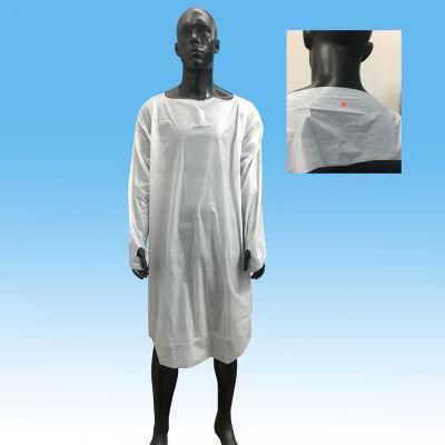 Impervious Gowns Disposable Plastic Film Gown with 30g