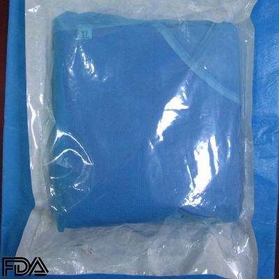 Factory Direct Supply Surgical Gown Nonwoven PP+PE Doctor Operating Isolation Sterile Surgical Gown