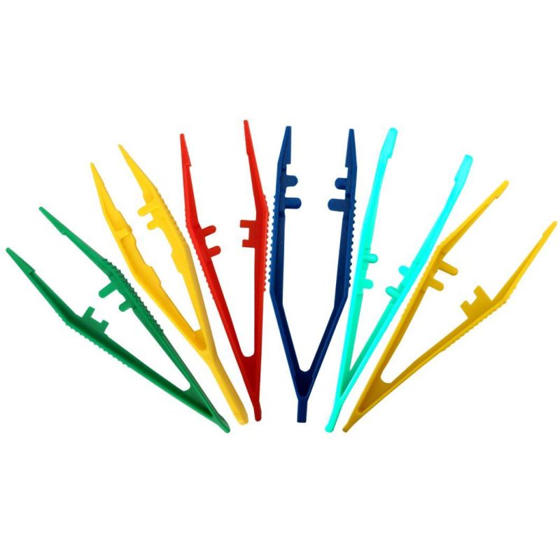 Hot Sale Safety Professional Top Quality 114mm PP Disposable Medical Plastic Tweezer