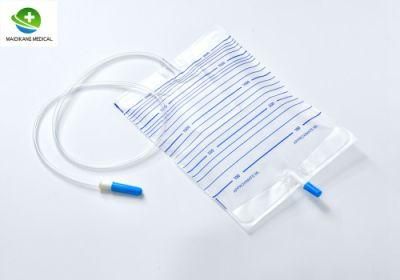 Disposable Urine Bag with T-Valve Pull-Push 100ml 2000ml CE ISO