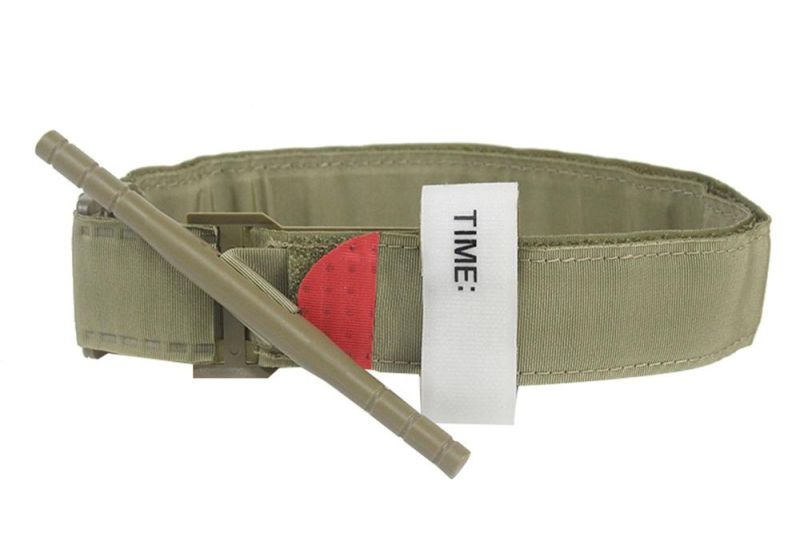 Green Cat Tourniquet with Logo for Emergency Military Tactical Combat Application