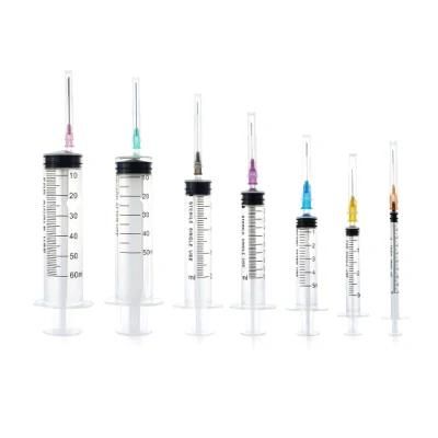 He Latest Best-Selling Medical Supplies CE ISO Certified Disposable Medical Syringes, 3cc, 10cc and 20cc