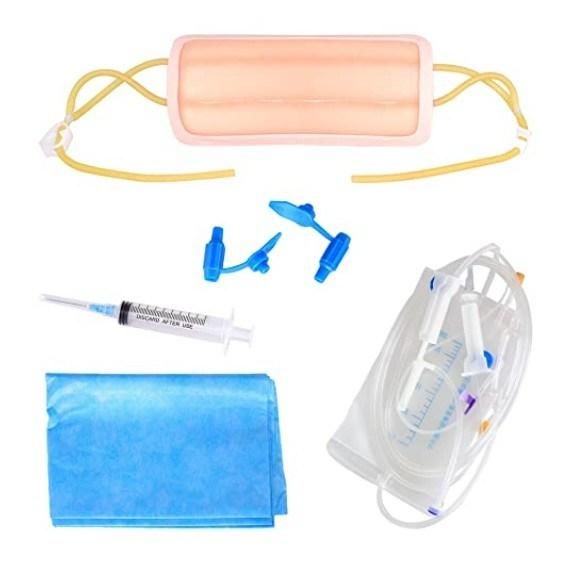 IV Training Kit with Venipuncture Practice Forearm, Intramuscular Injection Training Pad for Nurse Training