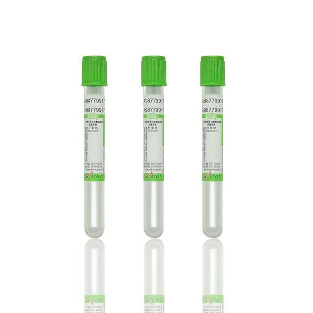 Lithium Heparin/Sodium Heparin Green Safety Closure Glass Plastic Blood Collection Tube