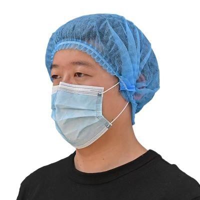 Disposable 21 Inch Blue PP Nonwoven Dustproof Mob Cap