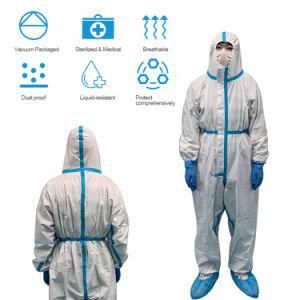 Disposable Hooded Isolation Clothes PP Dust-Proof Security Protection Suit