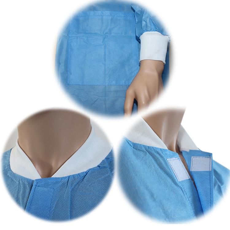 Hot Sale Disposable PP Non Woven Lab Coat, Visit Gown