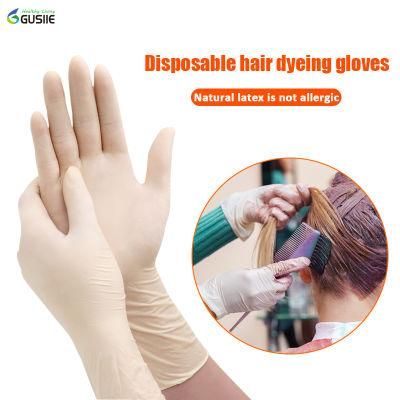 Disposable Latex Gloves Powder Free Powder Free Good Scalability Smooth Protective Medical Examination Rubber Gloves