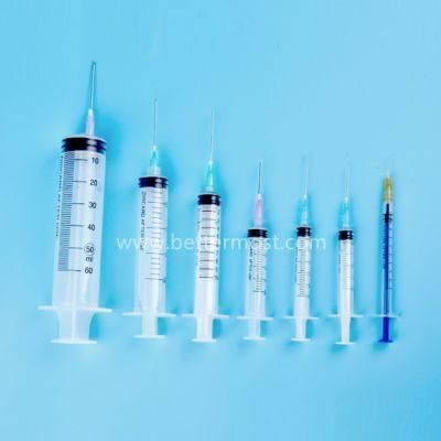 Disposable Medical Sterilized Syringe with Needle Luer Lock Injection