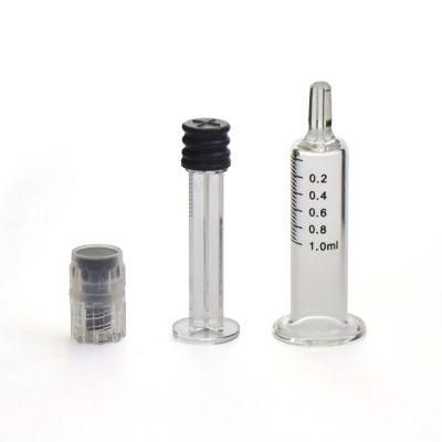 Disposable Luer Lock Plastic Push Rod 1ml Glass Syringe