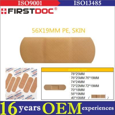 High Quality OEM 56*19mm PE Material Skin Color Adhesive Bandages