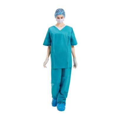 Disposable Scrub Suit Non Woven Hospital Nursing Doctor Scrub Suits Disposable Patient Gown