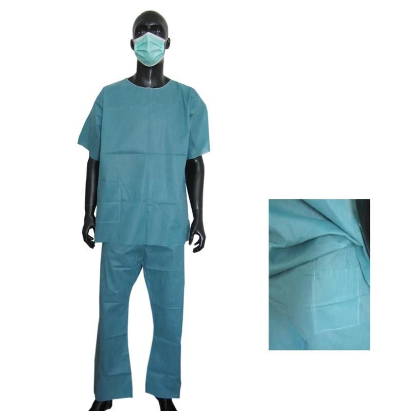 Manufacturer SMS Patient Gown with Tie on Collar and Waist