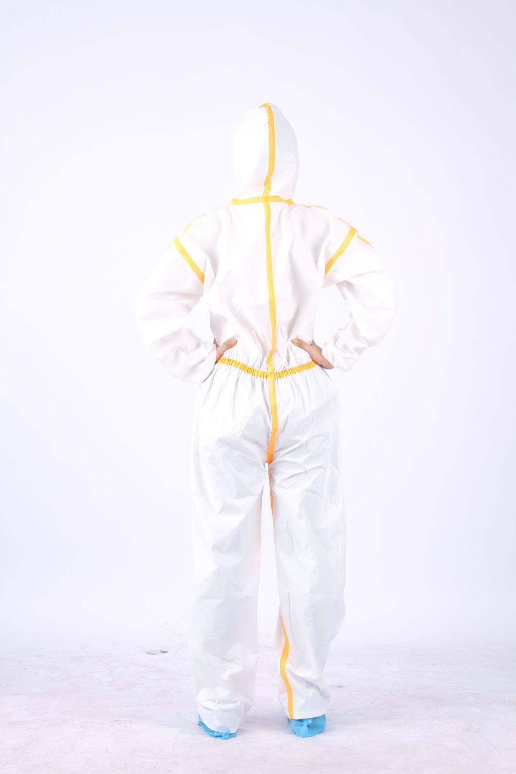 Disposable Nonwoven Protective Coverall Sf Mocroporous with/Without Tap