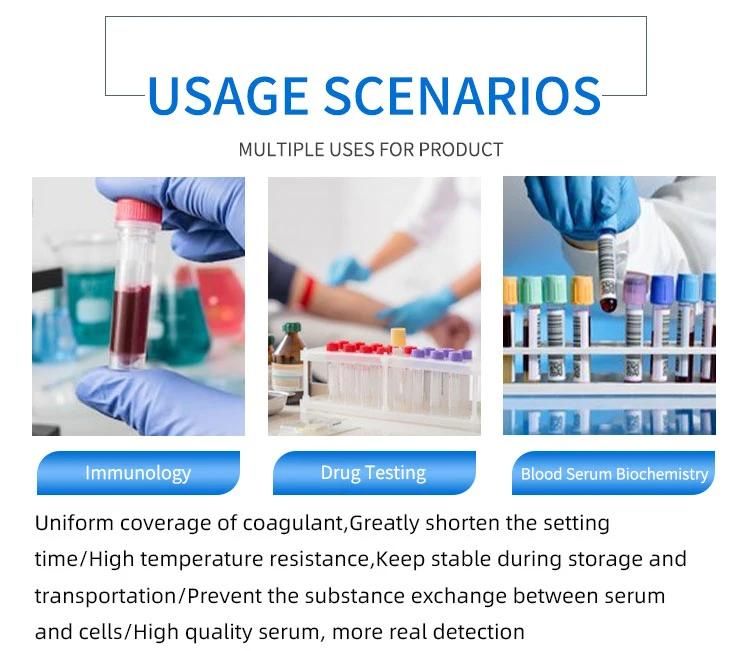 Factory Supply Vacuum Blood Collection Plain Tube Factory
