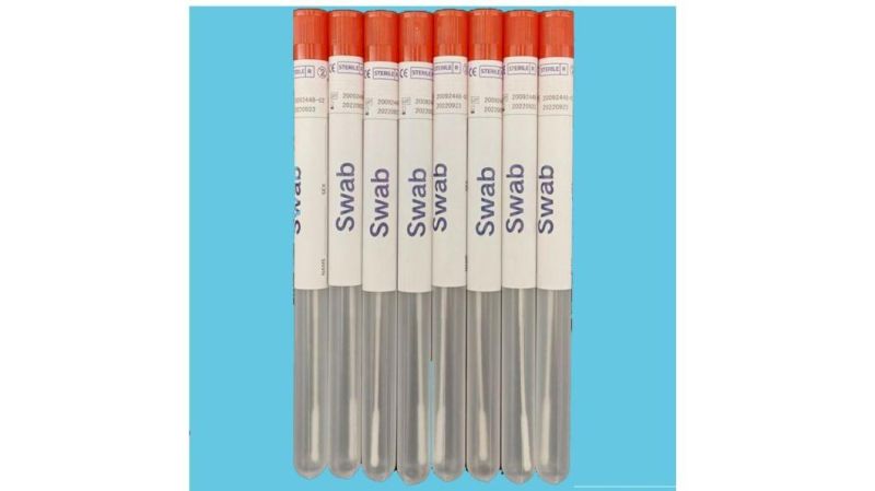 New Type Dry Transport System Flocked Swab Test Swab for Throat or Nasal Breakpoint at 80mm or 100 mm